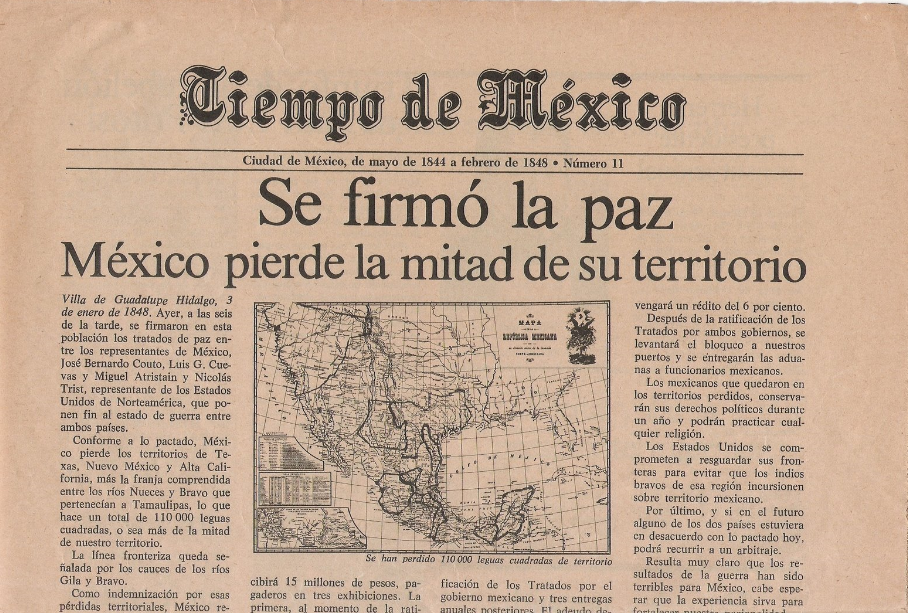 2 Febrero 1848 se firma el Tratado de Guadalupe Hidalgo