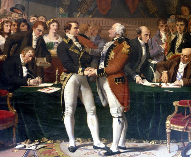 27 Marzo 1802 Francia e Inglaterra firman la Paz de Amiens