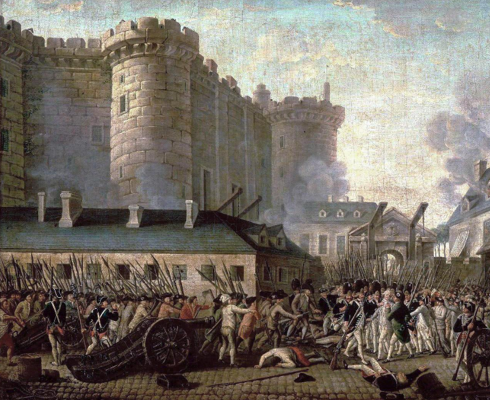 14 Julio 1789 se produce la Toma de la Bastilla que dará comienzo a la Revolución Francesa