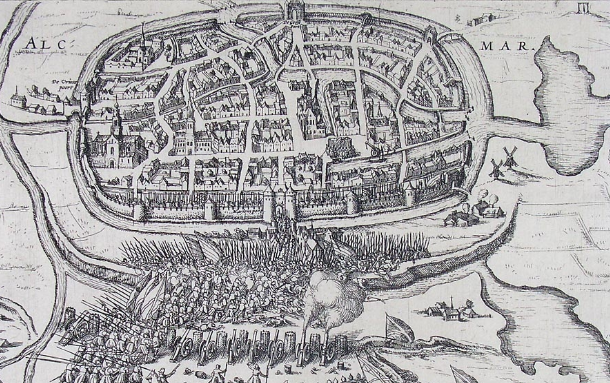 8 Octubre 1573 durante la Guerra de los Ochenta Años se produce el Asedio de Alkmaar