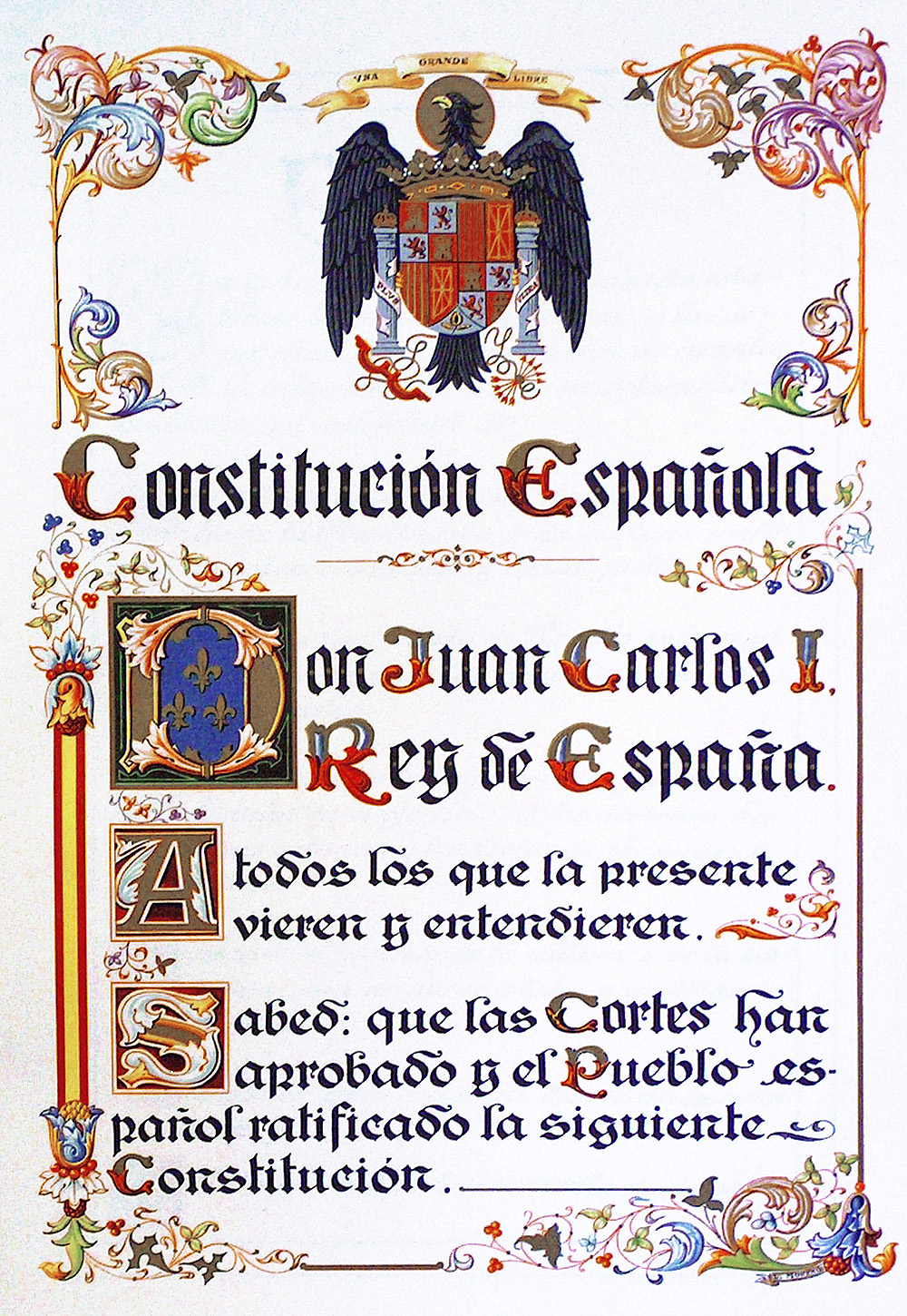 1 de agosto de 1977 Se elige el texto de ponencia para el borrador de la Constitución Española