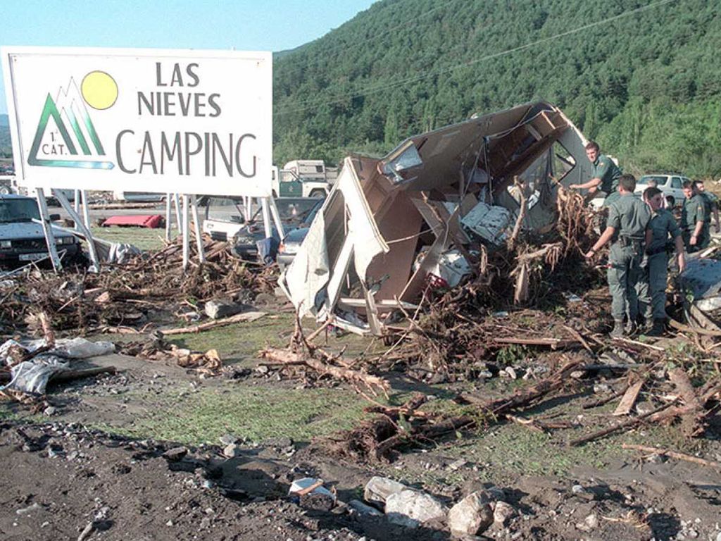 7 de agosto de 1996 En Biescas sucede la tragedia del camping de 'Las Nieves'