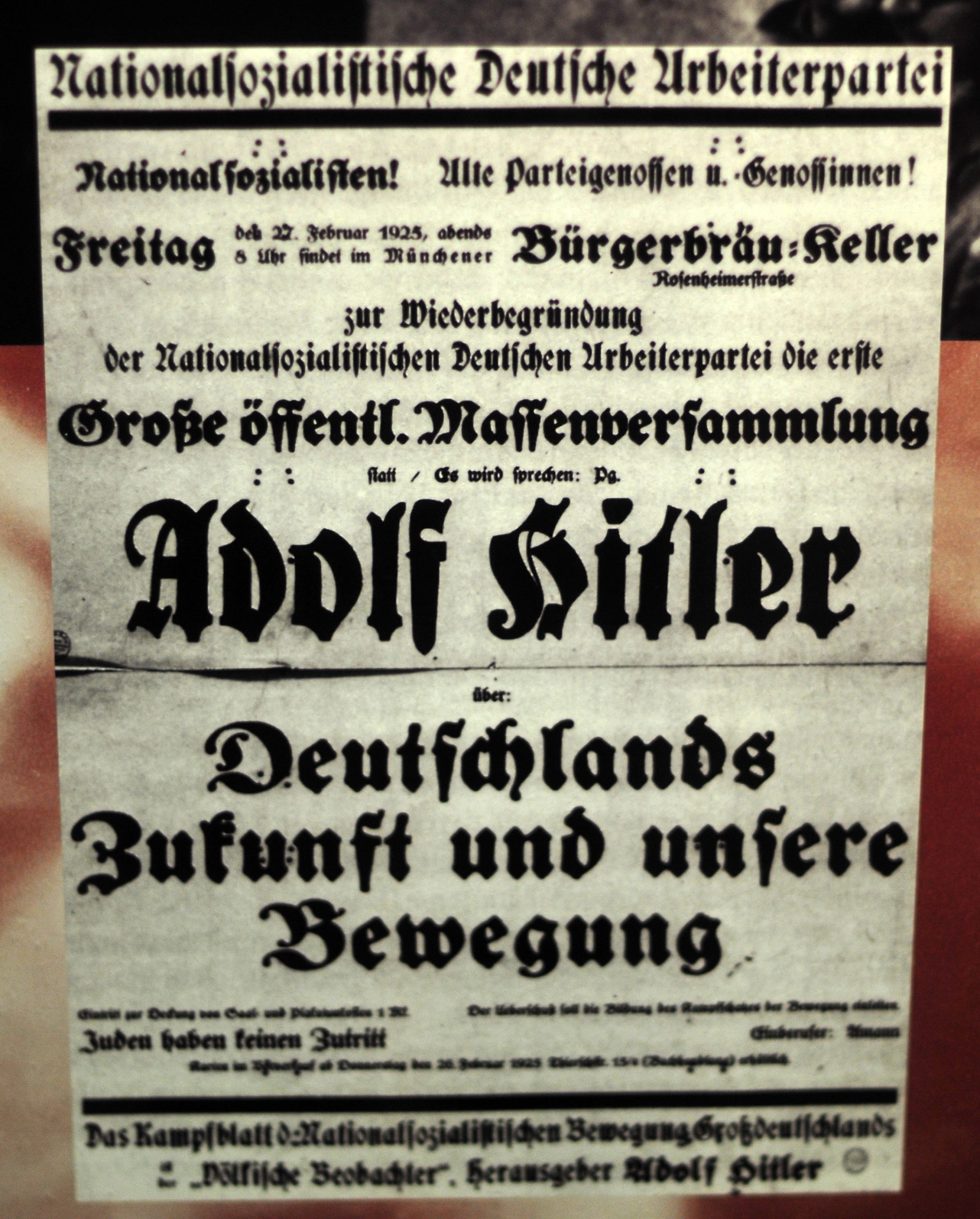 8 de noviembre de 1939 Hitler sobrevive a un atentado perpetrado en Múnich