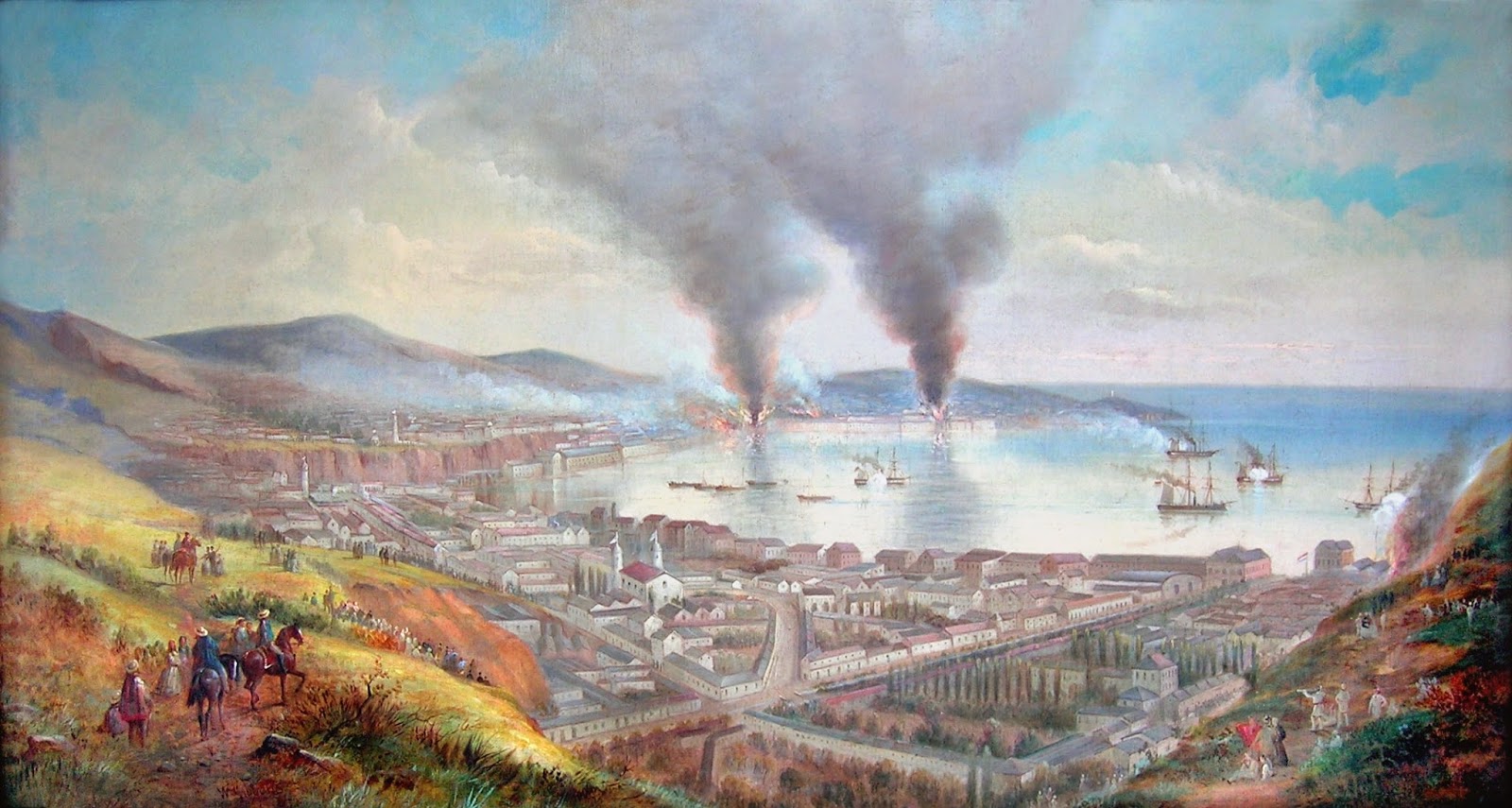 31 de marzo de 1866 La Armada española bombardeaba Valparaíso (Chile) dentro del contexto de la Guerra hispano-sudamericana